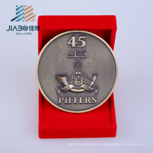 Free Sample 76mm Alloy Bronze Custom Souvenir Euro Coin Holder